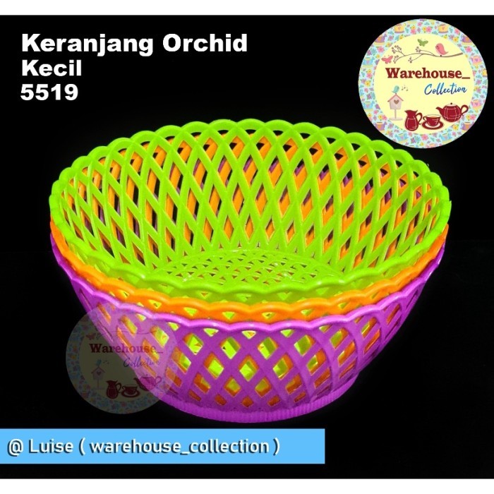 *COD* KERANJANG BUAH / SAYUR PLASTIK WARNAWARNI (KECIL)  Orange Murah