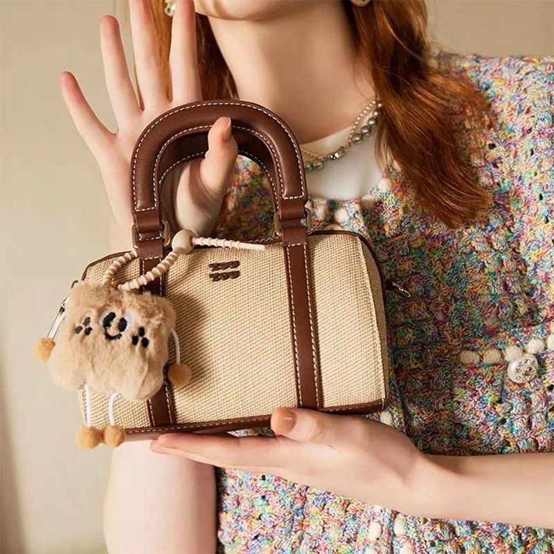 READY TouTou Canvas Bowling Bag with Bread Charm