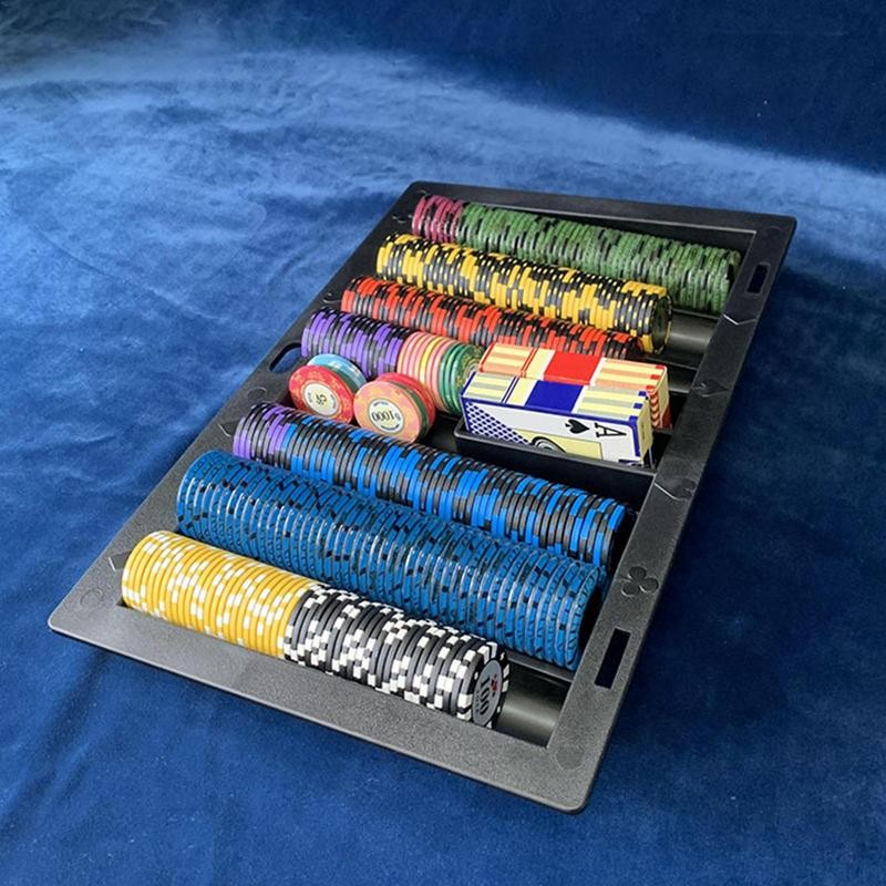 Poker Chip Holder Poker Table PP Chip Tray Casino Poker Table Chip Holder Dealer Table Chips Storage