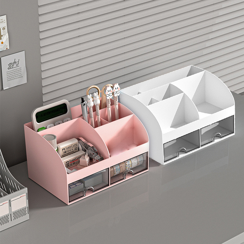 

Desktop Organizer With Drawers Desk Organizer Tabletop Makeup Storage Box Smooth And Sturdy Office Supplies Storage Box Multi