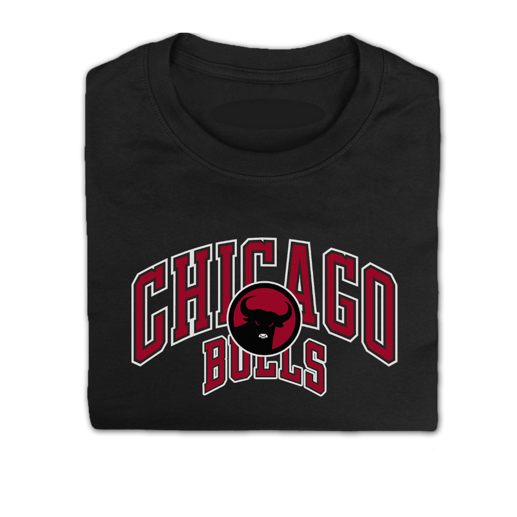 KAOS T-SHIRT PREMIUM  Kaos Plesetan - Chicago Bulls PDIP UNISEX SIZE XS-XL COTTON COMBED 24S