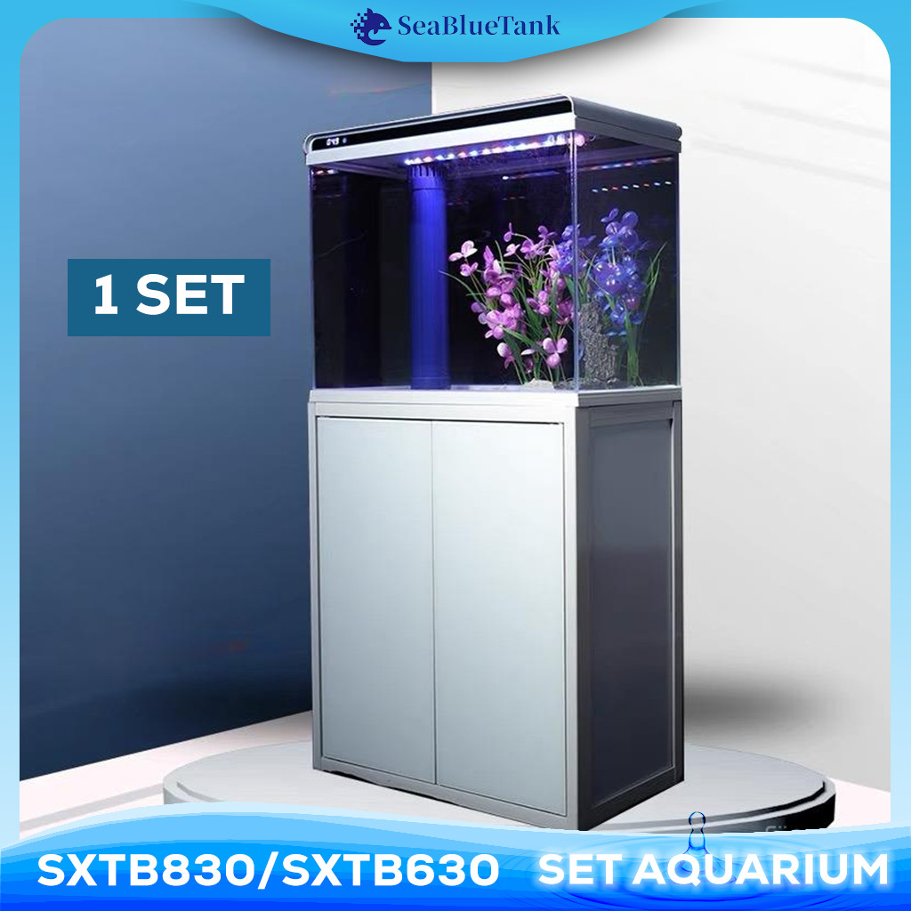 SBT AQUARIUM PAKET DENGAN MEJA UKURAN SXTB630 / SXTB830 AQUARIUM SET CABINET