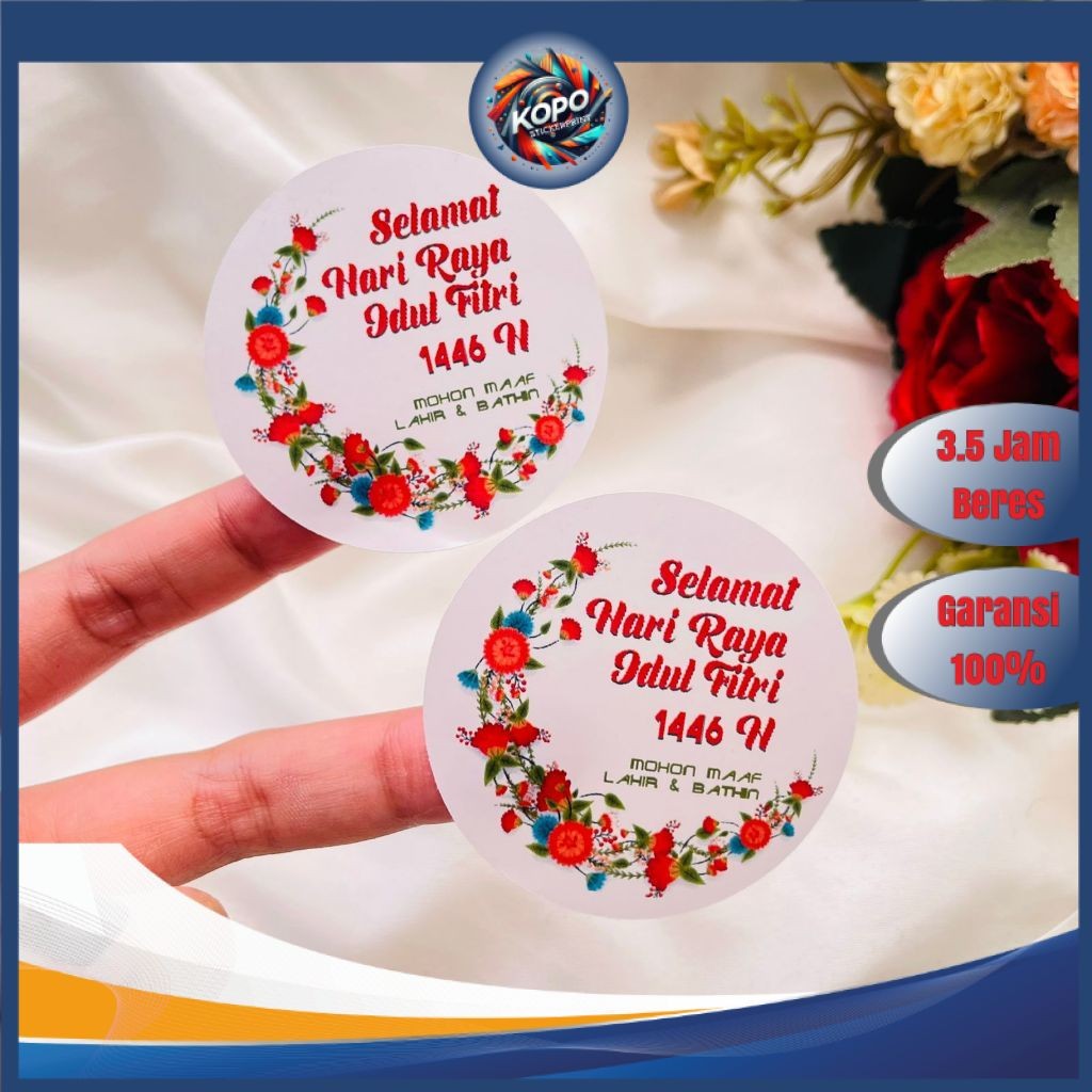 

KOPO 9-15 Sticker Toples Hampers Ramadhan Sticker Label Selamat Hari Raya Idul Fitri Bandung