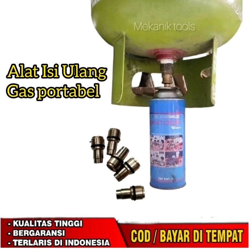 Alat isi ulang gas kaleng portable refil gas kaleng portable simpel nepel isi ulang gas Simple TERMU