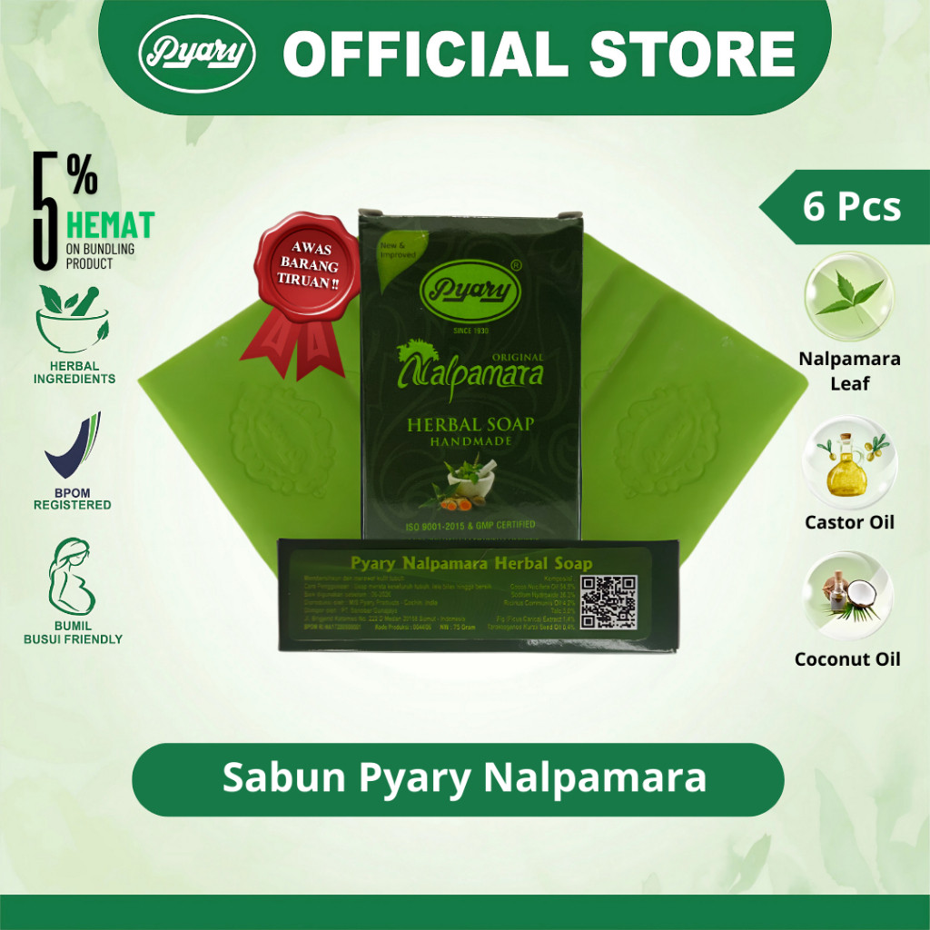 [Paket Hemat 6 PCS] NALPAMARA Sabun Pyary Nalpamara BPOM Distributor Resmi PyaryID