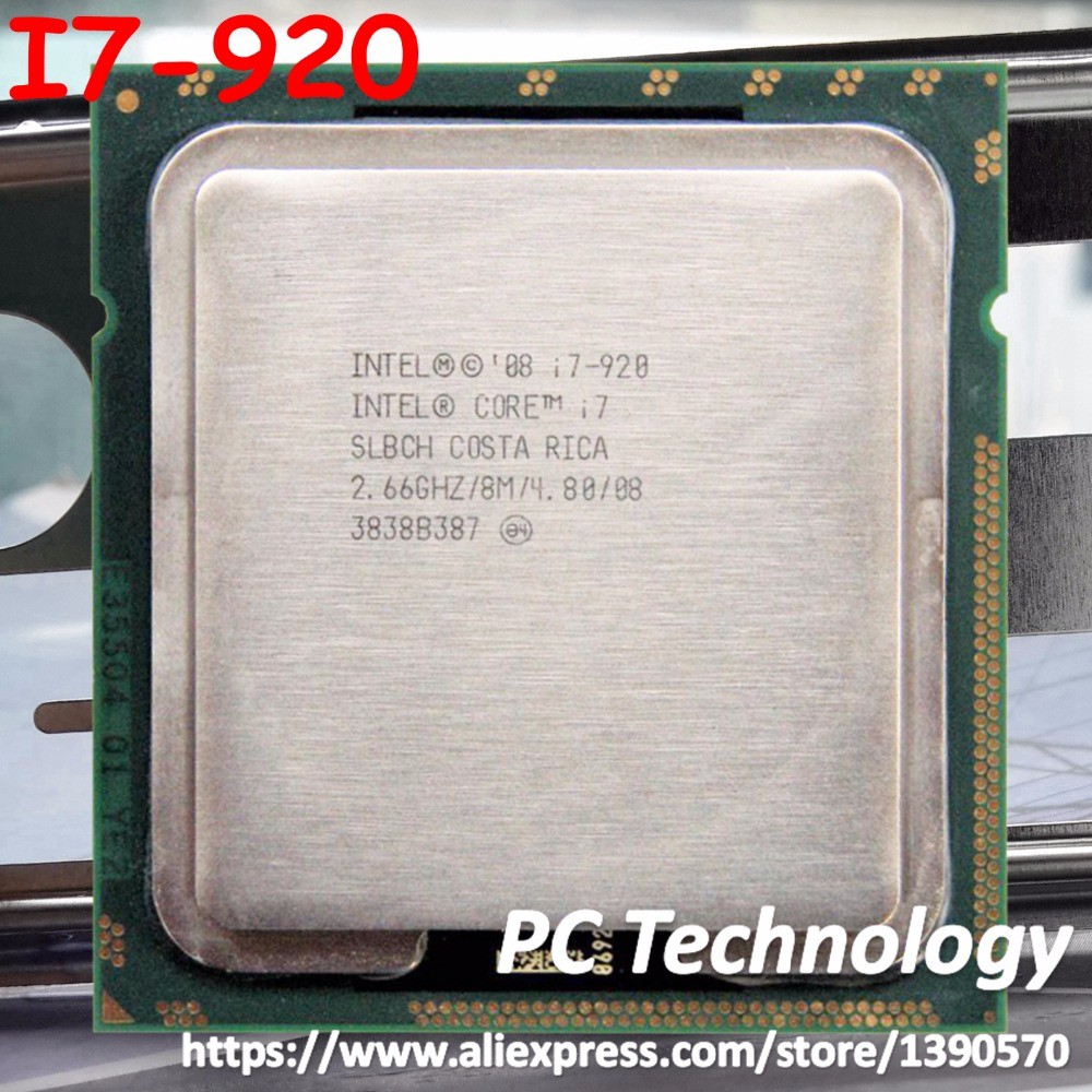 Original Intel Core i7 920 processor SLBCH/SLBEJ i7-920 CPU 8M Cache 2.66GHz 4-cores LGA1366 free sh