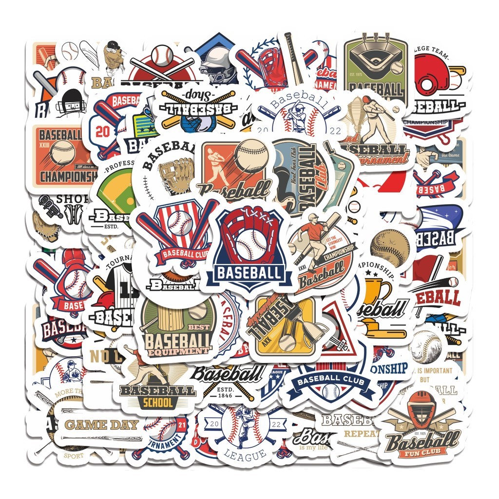 

COD 50 Pcs Stiker Baseball Lucu Anti Air Untuk Dekorasi Notebook Sepeda Skateboard Handphone