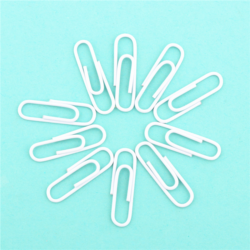 

White Colors 28/33/50mm Size Accessories Paper Clips Notebook Memo Pad Paperclips Student Office Supplies Stationary