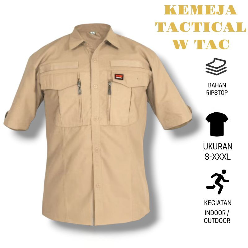 Kameja  W-Tac Lengan pendek Bahan American Drill size S M L Xl XXl