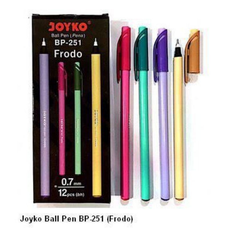 

Bolpen / Pena / Ball Pen / Bolpoin Joyko BP-251 Frodo 0.7mm (LUSINAN)