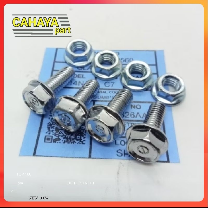 1set Baut Set Mur m6 Baut 10 panjang 20mm original @