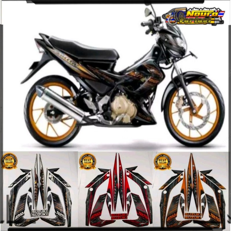 aksesoris motor striping Suzuki satria Fu 2013 se barong Lis body standar