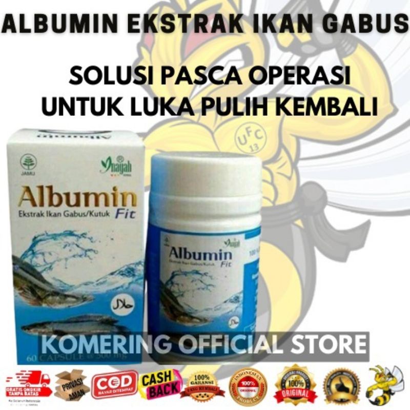 ALBUMIN EKSTRAK IKAN GABUS PENYEMBUH PASCA OPERASI 60kapsul ori100%