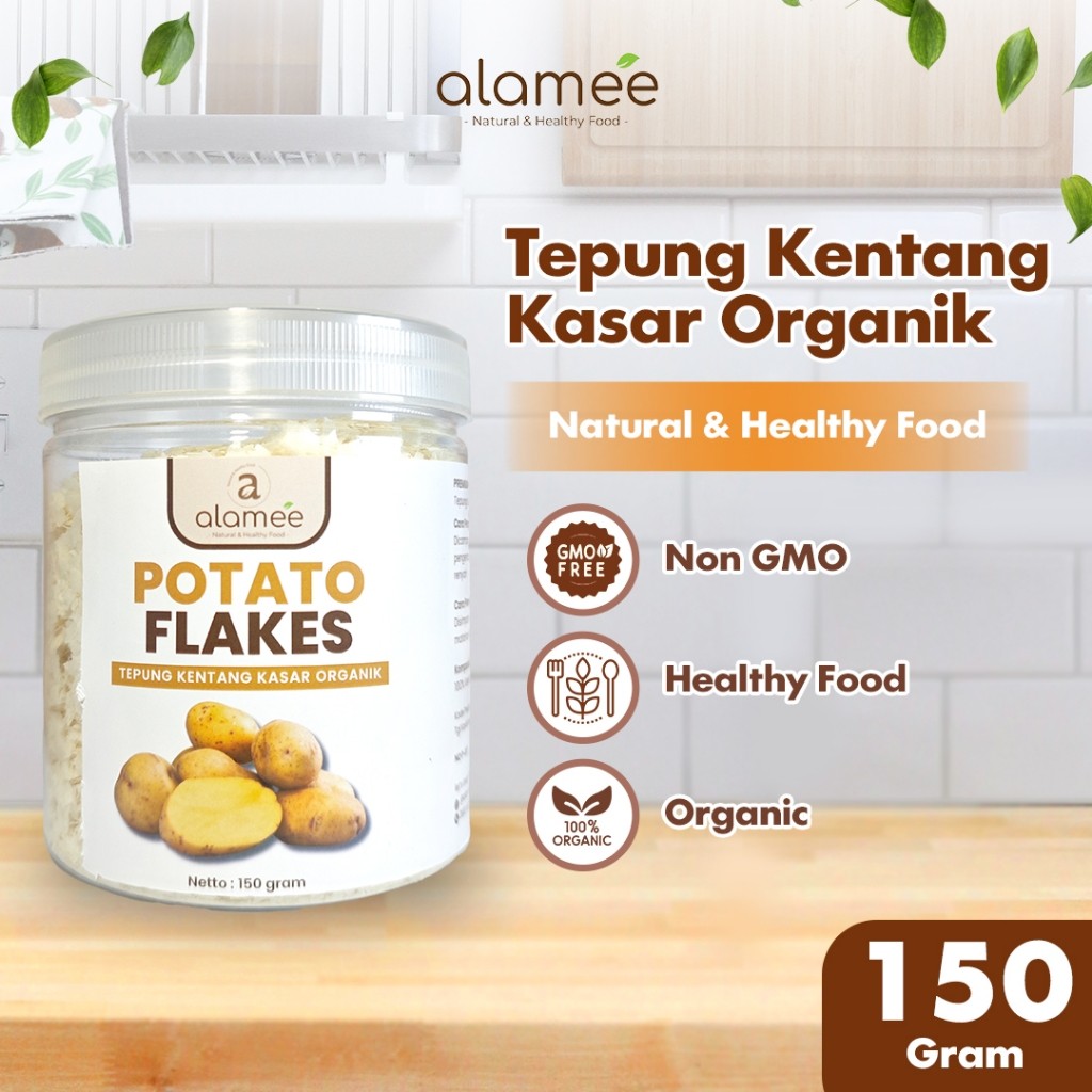 

ALAMEE Tepung Kentang Serpih Potato Flakes Premium Tepung Kentang Kasar PREMIUM 150gr