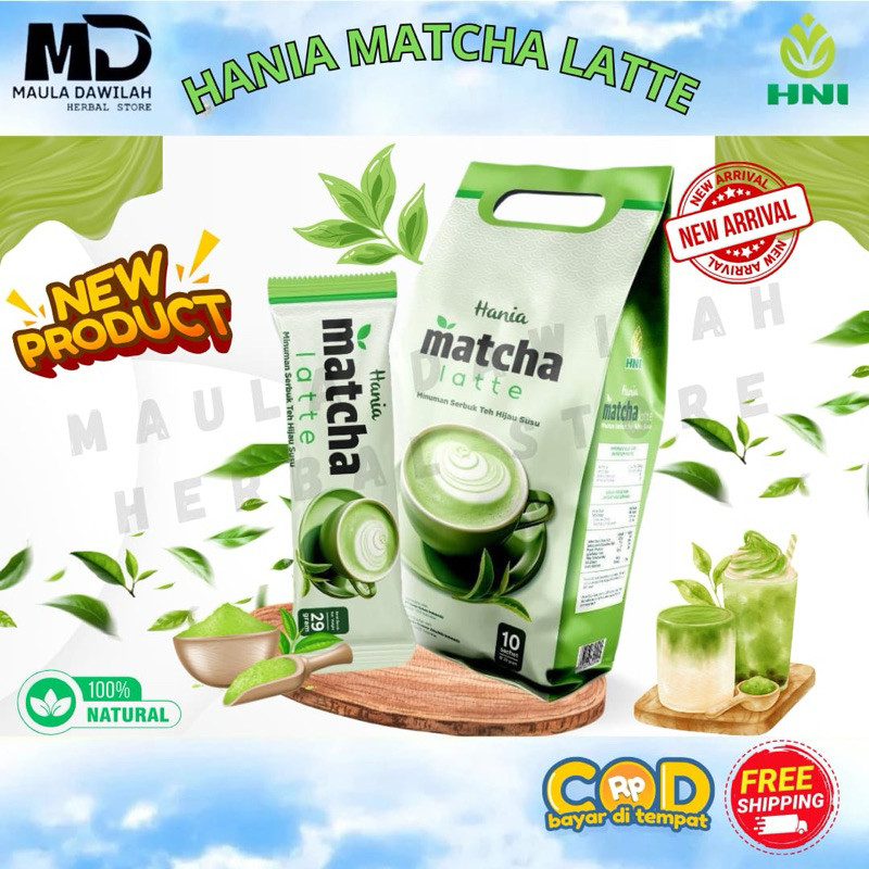 

HANIA MATCHA LATTE MINUMAN MATCHA SEHAT ALAMI GULA STEVIA .