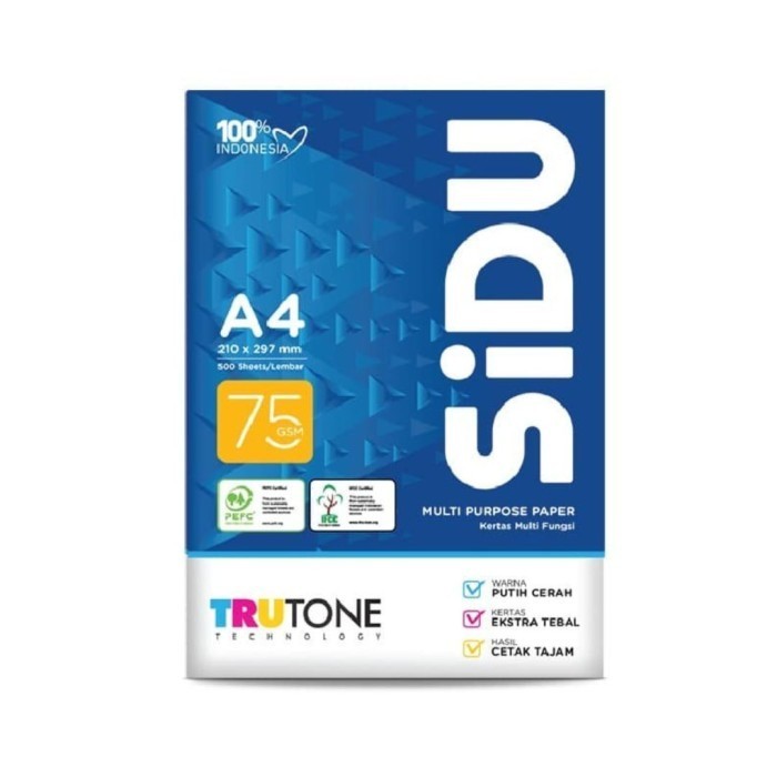 

Kertas HVS Sidu Sinar Dunia A4 75 gram ( 1 rim )