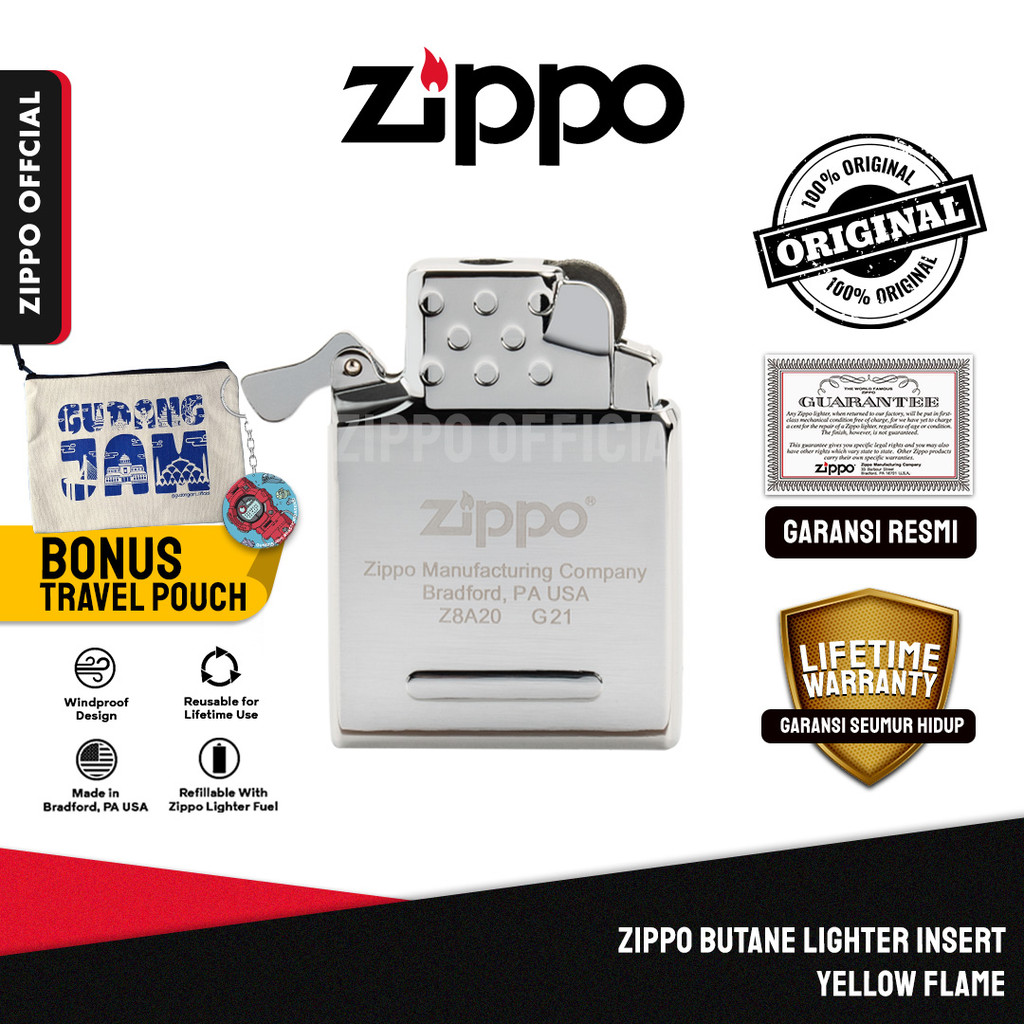 Zippo Butane Lighter Insert Yellow Flame 65803 | Original USA
