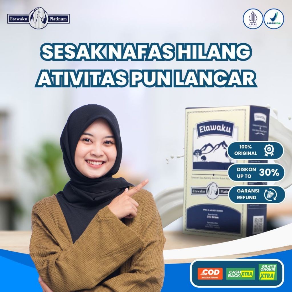 

Etawaku Platinum Susu Etawa Untuk Paru-Paru dan Sesak Nafas Official Paket 3 Box