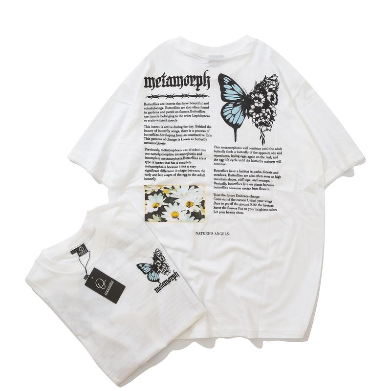 Kaos Oversize Metamorph Putih | Kaos Distro Pria Wanita | T-Shirt Couple Pasangan Korea Lengan Pende