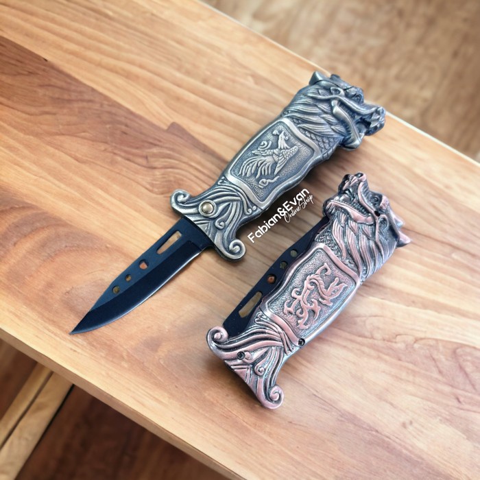 Korek Api Gas Bara Unik Pisau Naga