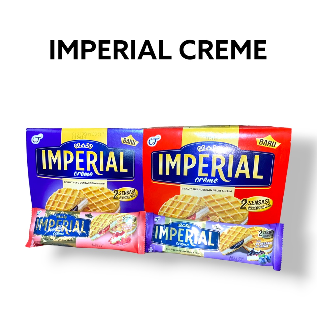 

Imperial Creme Biskuit Orang Tua Rasa Blueberry dan Raspberry 1 box isi 12 pcs 27gr