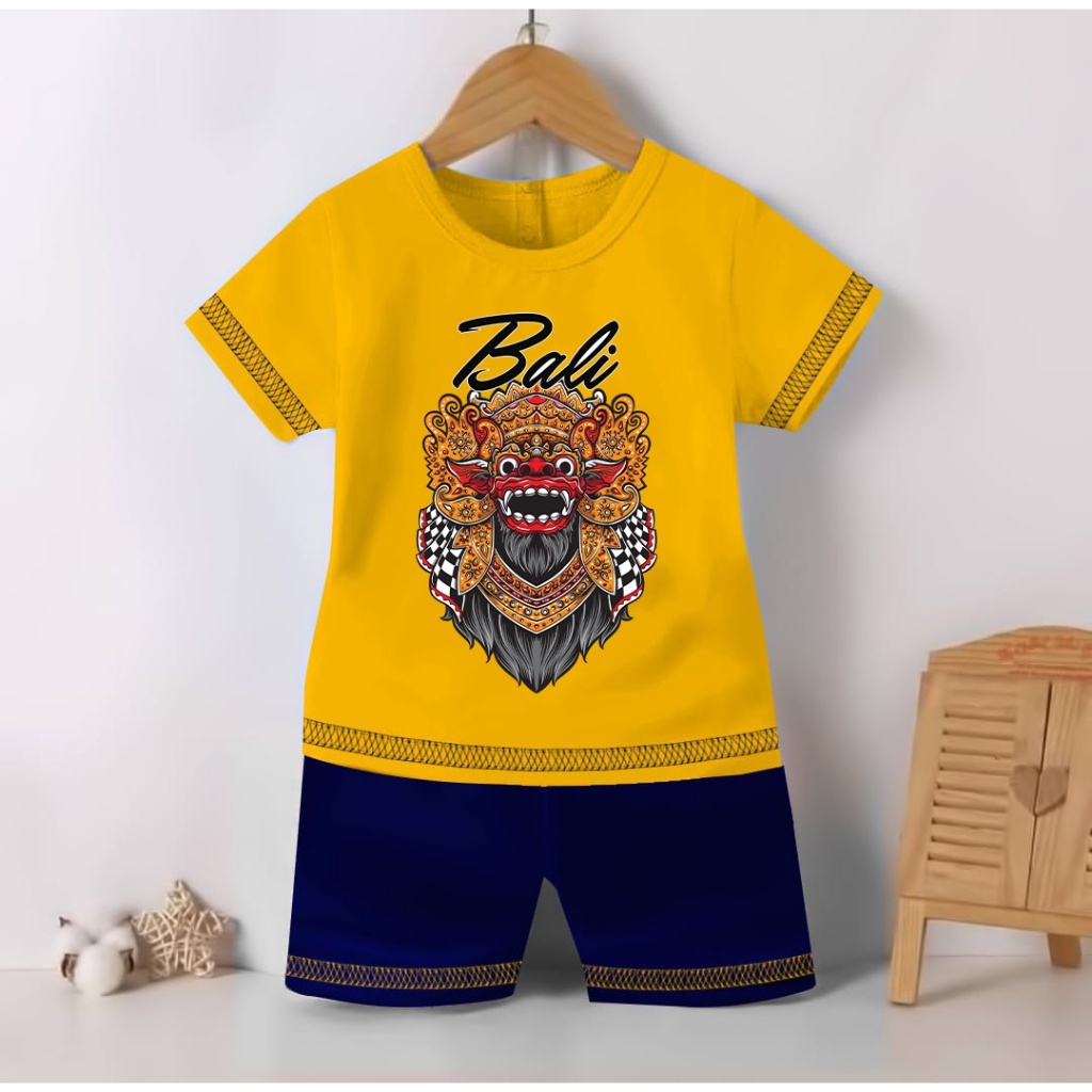 EdmundShop - Kaos Stelan Anak Laki Laki Perempuan Baju Kombinasi Anak Untuk Anak 1-10 Tahun Cowok Ce