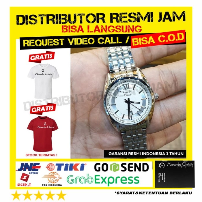 JAM WANITA ALEXANDRE CHRISTIE AC 8501 8501LD SILVER ORIGINAL