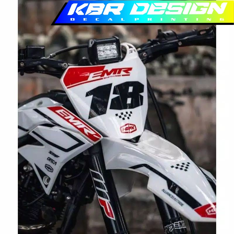 decal sticker dtracker putih simpel BISA CUSTOM KBR DESIGN