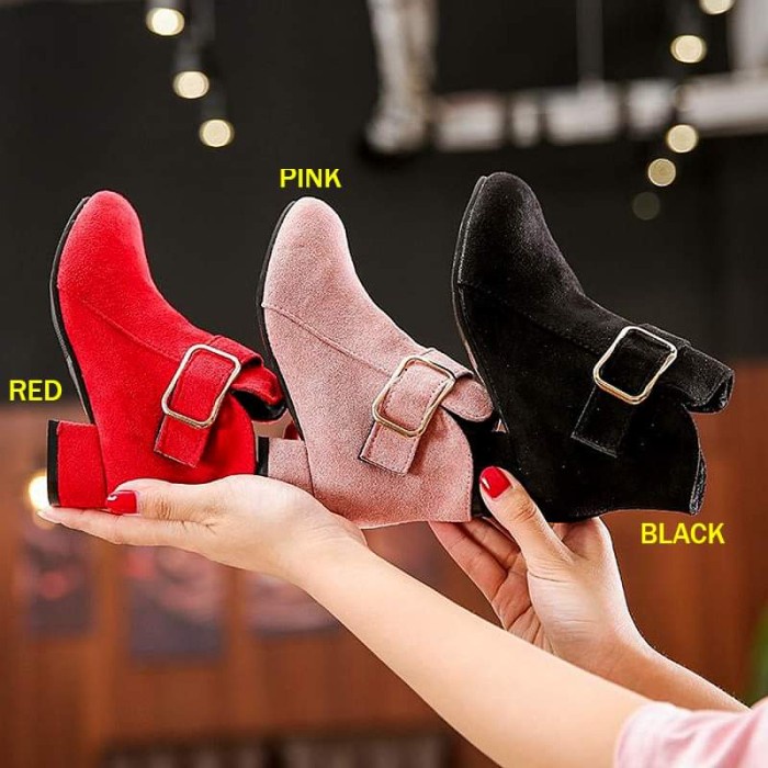 laris -Sepatu Boot HIGH HEELS Anak Perempuan Mexican - RED, 37