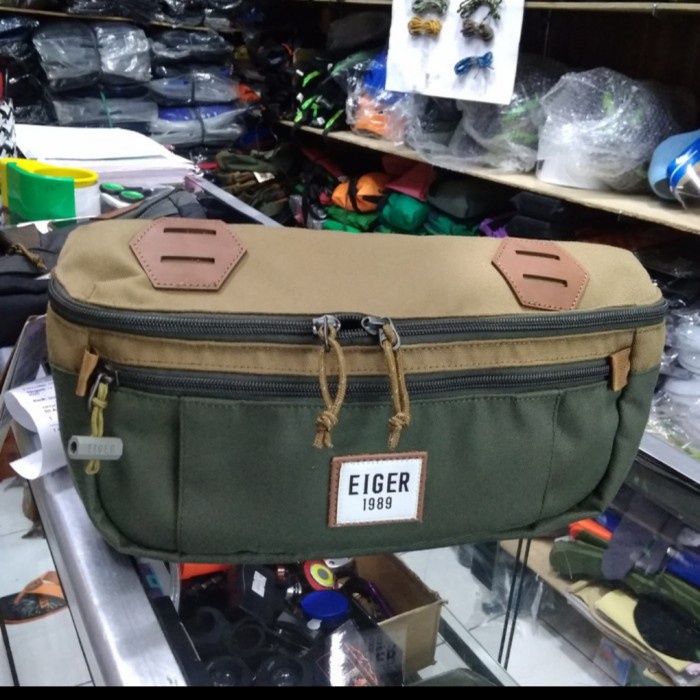 Tas Pinggang Eiger Nativer Waistbag Selempang Pria wanita - olive