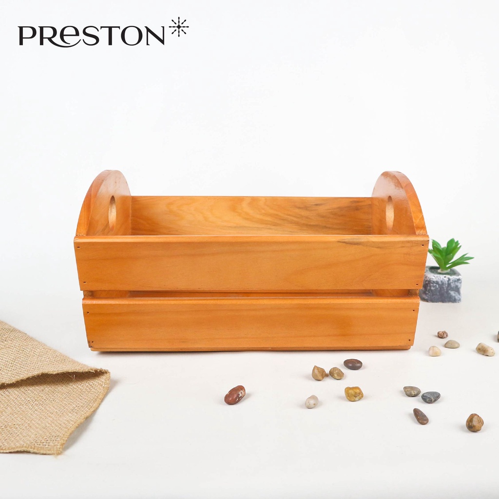 Keranjang parcel kecil bahan kayu
