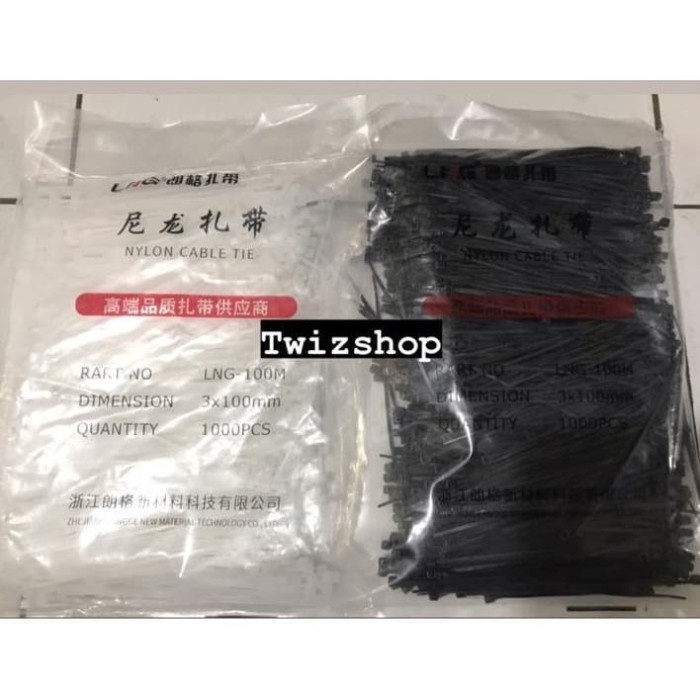 

Kabel Ties 10 cm / Kabel Tis 3x100mm ISI 1000 PCS - Putih