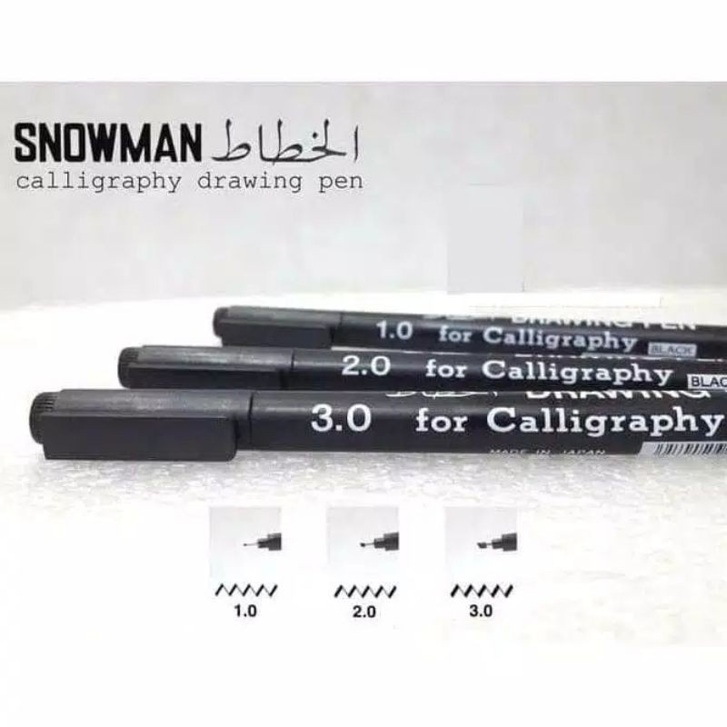 

Pen Calligraphy / Pulpen Kaligrafi SNOWMAN FT700 (1pcs) 1.0mm/2.0mm/3.0mm