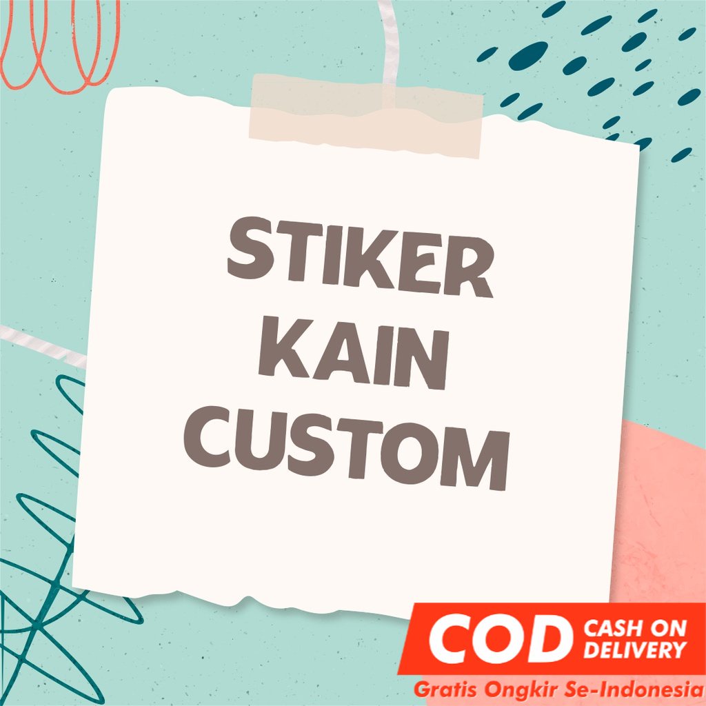STIKER KAIN CUSTOM Logo Brand - Stiker Label Kain Baju Setrika Nama Sablon - Label Sticker aesthetic