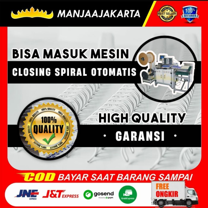 

KAWAT SPIRAL 3/8 PUTIH A4 NOMOR 6 - RING SPIRAL KAWAT JILID BUKU MURAH