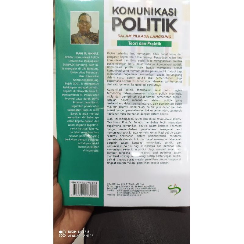 Buku Komunikasi Politik Dalam Pilkada Langsung; Teori dan Praktik ( edisi revisi )