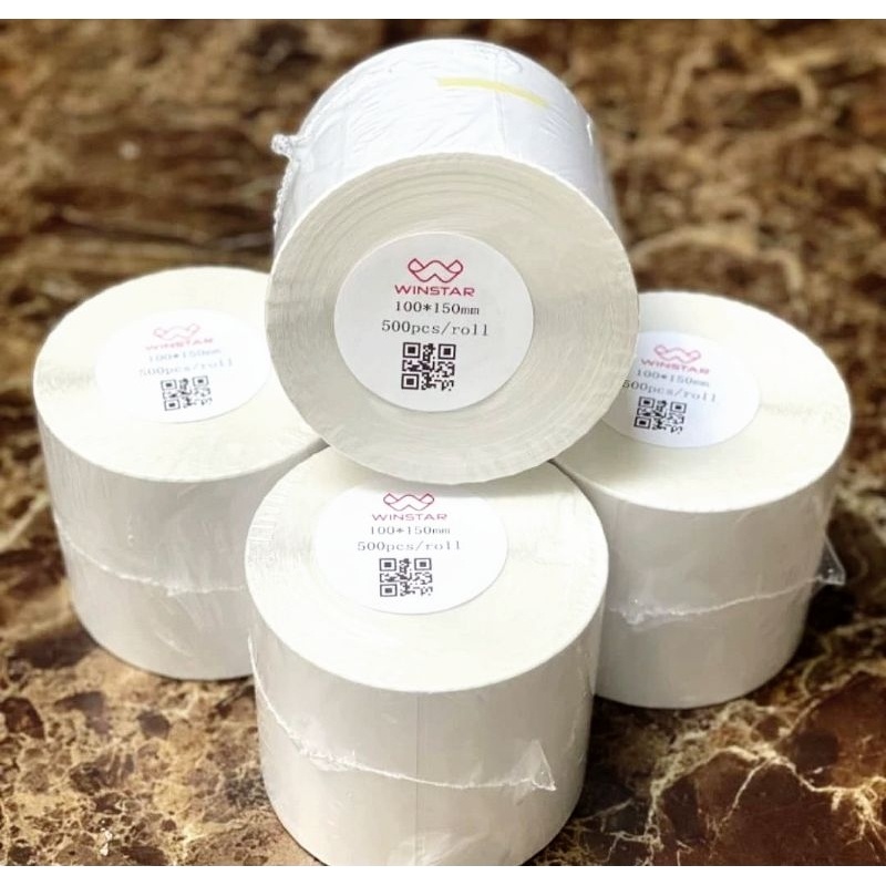 

Kertas Thermal Sticker MERK WINSTAR 100x150mm isi 500pcs / Kertas Print