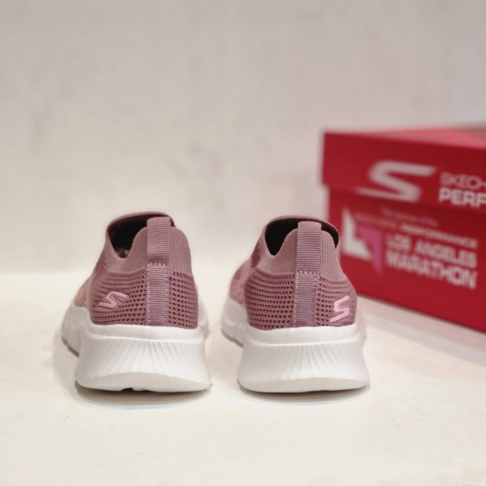 SEPATU ANAK PEREMPUAN SEKOLAH TK SKECHERS SLIP ON PINK SLOP - 26