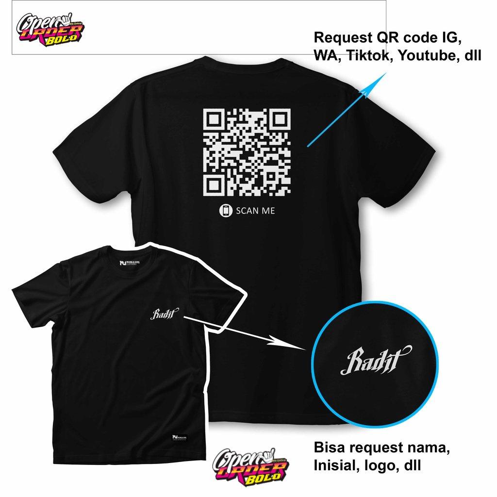 Kaos Scan Me Barcode QR Code Gratis Desain