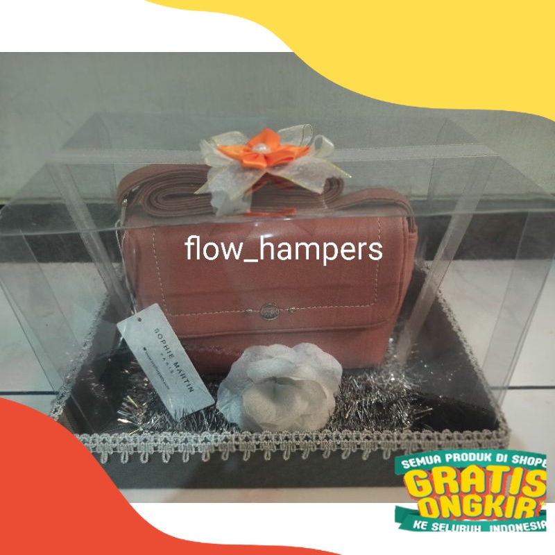 paket hantaran pernikahan tas / seserahan pernikahan / kado pernikahan/ Grey abu