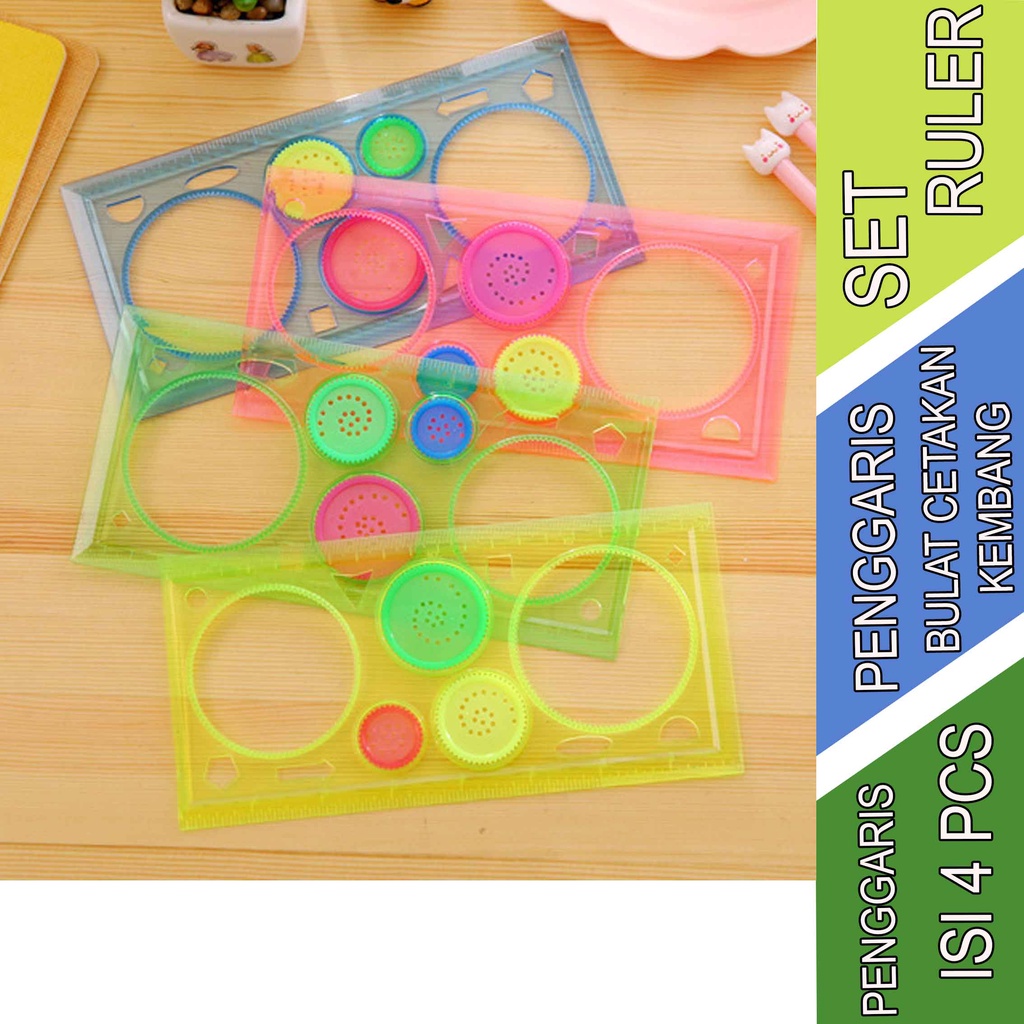 

Ruler Set - Set Penggaris - Penggaris Motif - 4pcs