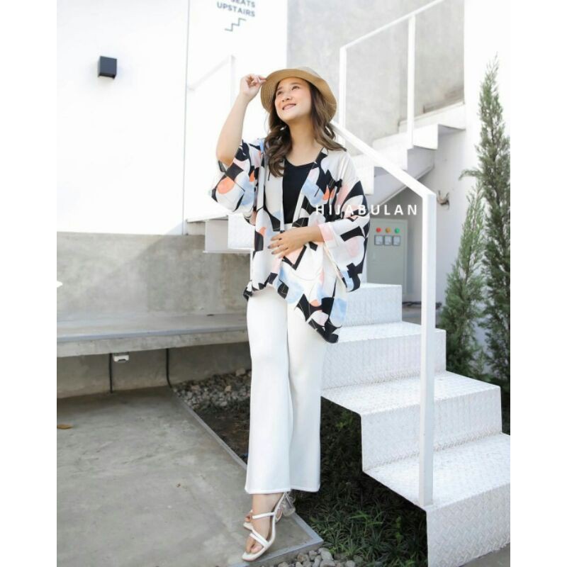 EVELIN OUTER/ OUTER KARDIGAN WANITA MOTIF KEKINIAN