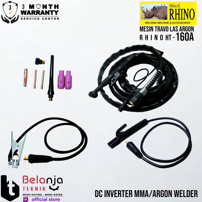 Mesin Las - Trafo Argon Rhino HT 160 A - 900 Watt TIG keren