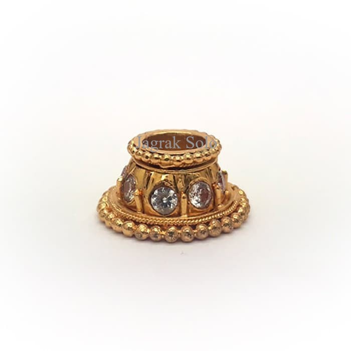 

Mendak Keris Tembaga Model Kendit Hiasan Batu Zircon Mewah murah