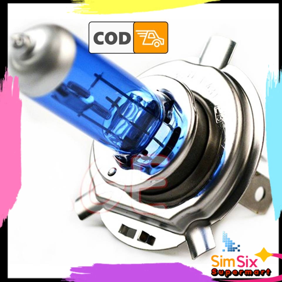 Lampu Mobil Depan H4 Xenon Halogen Super Terang 1 Pc 100/90 Watt 12 Volt Bohlam Headlight Headlamp V