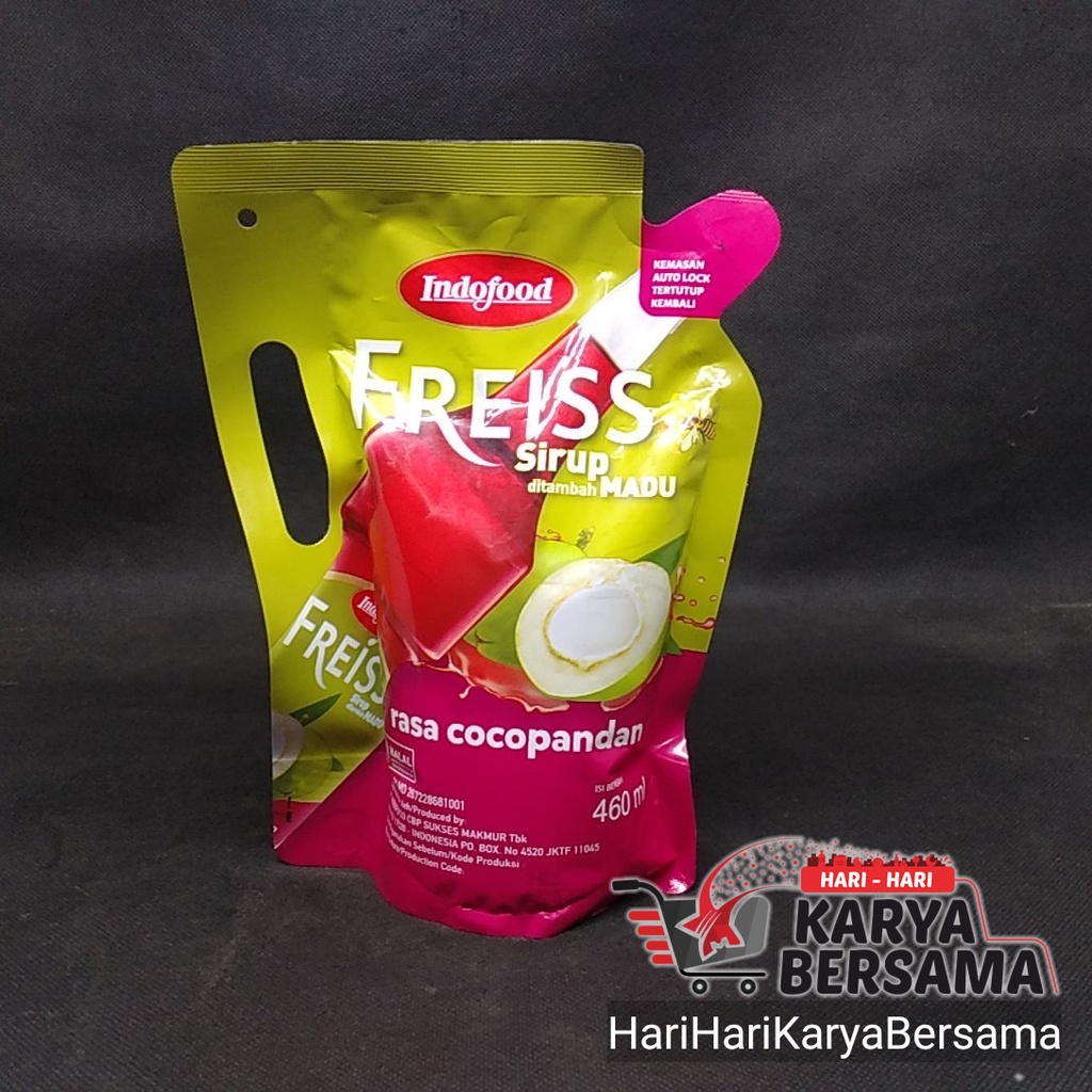 

INDOFOOD FREISS SIRUP RASA COCOPANDAN POUCH 460ML