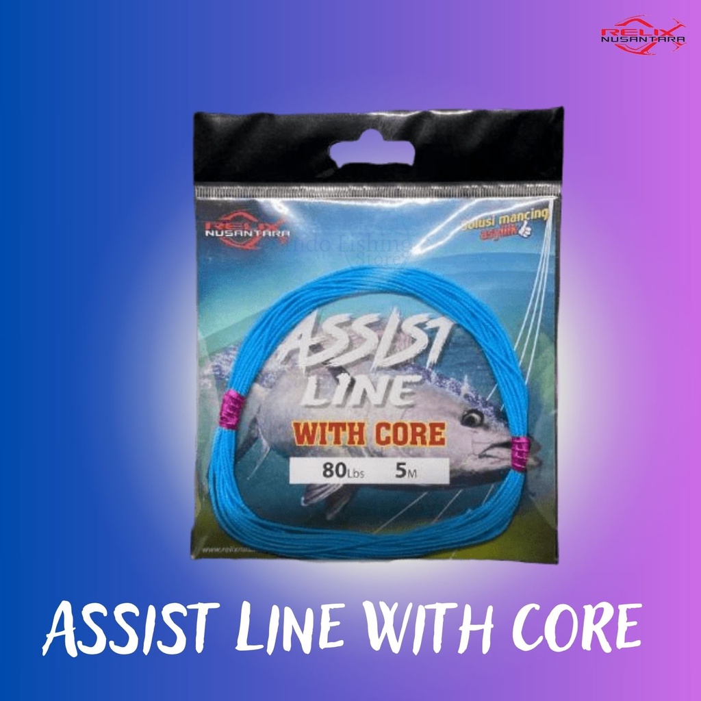 Assist Line With Core Relix Nusantara Senar Pancing Laut penyambung Umpan dan PE Leader