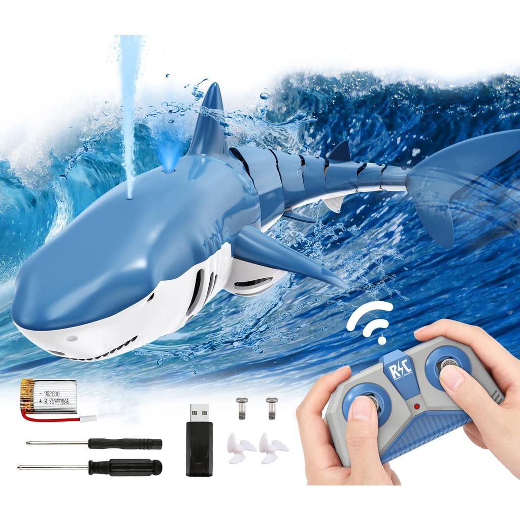 GPT Hiu Remote Control Mainan Hiu bawah air mainan hiu remote control dapat disemprotkan Remote Cont