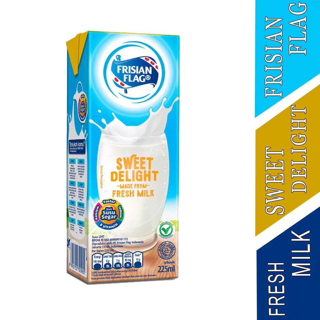 

susu kotak cair - Frisian Flag - Purefarm - sweet delight - 225ml