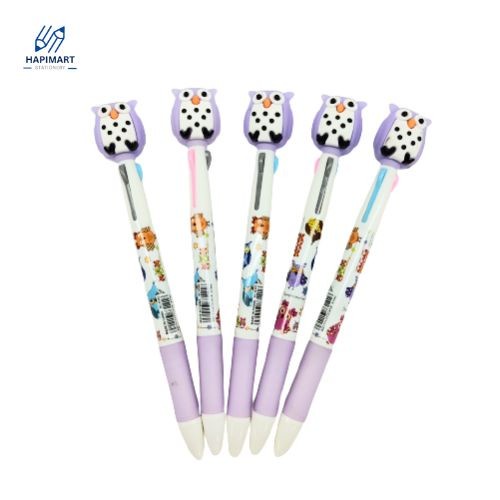 

Pena Ballpoint Tricolor OWL/Pen Multi Warna 3 Color Pen 1 PCS